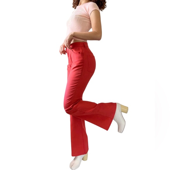 Vintage Levis for Gals Sta-Prest Big E White Tab RARE Retro 60s 70s Flared Pants - Picture 16 of 16